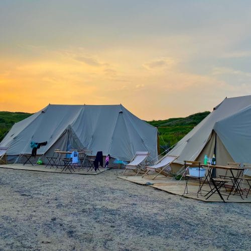 Beachcamp bij Camping de Lakens