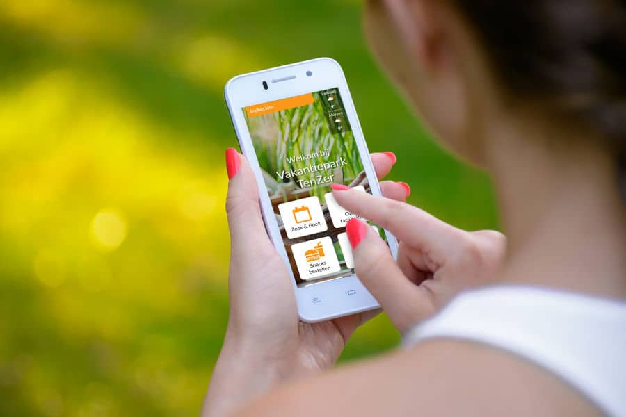 Vakantiepark app functionaliteiten Tenzer