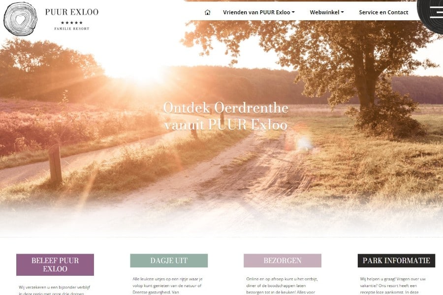 Webshop PuurExloo gastbeleving moet centraal staan