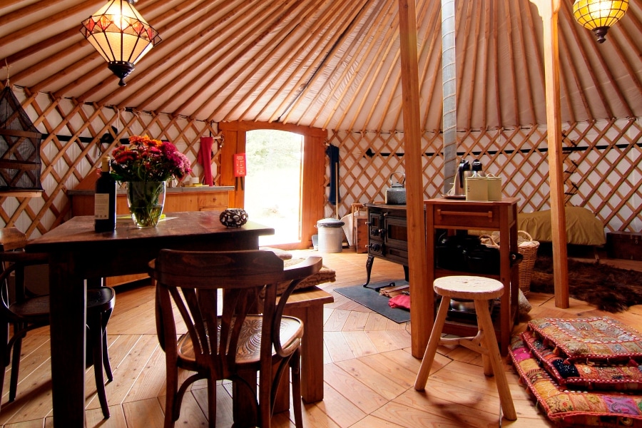 Yurts binnen inventaris